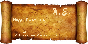Magy Emerita névjegykártya
